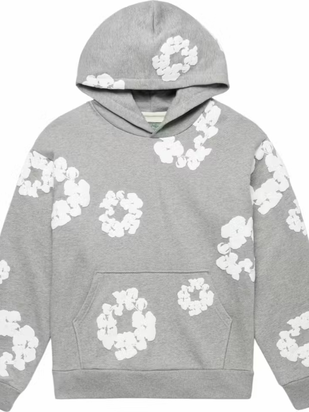 Denim Tears Gray Floral Hoodie Sweatshirt